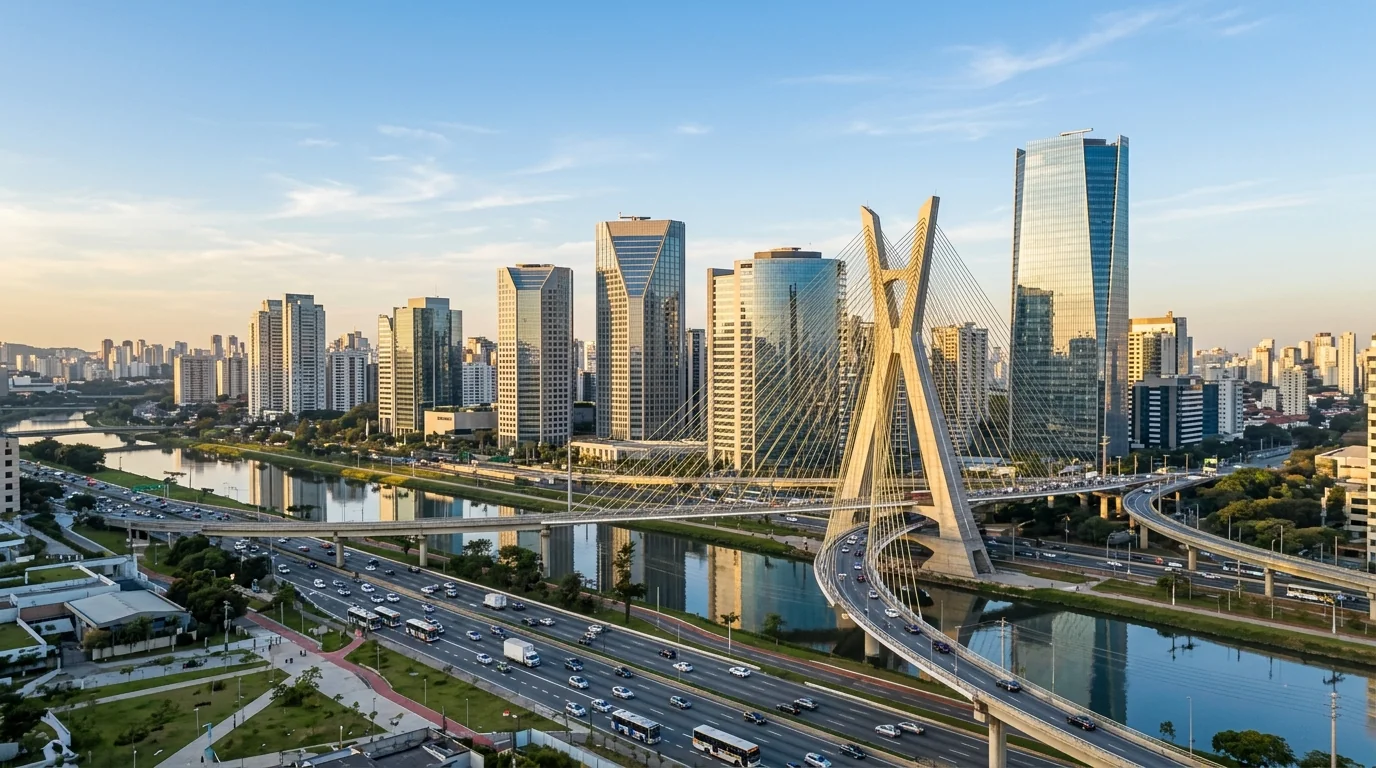 Eixo Faria Lima e Marginal Pinheiros a 13 minutos